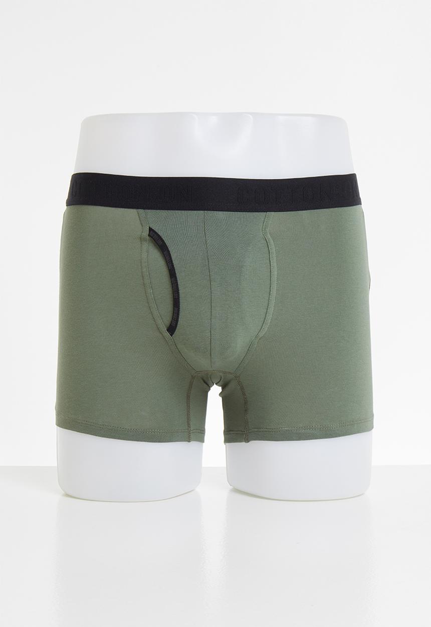Cotton On - Mens trunks - green & black