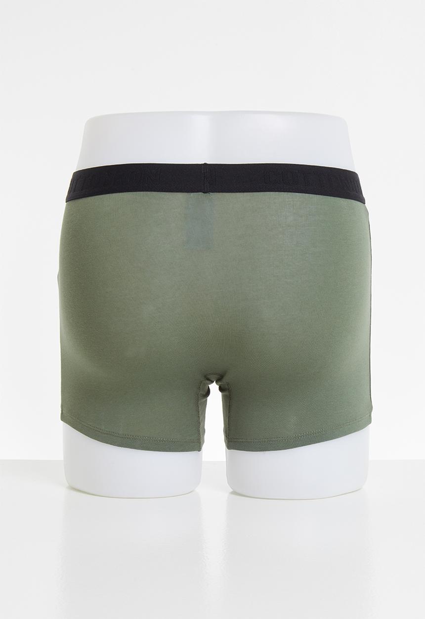 Cotton On - Mens trunks - green & black