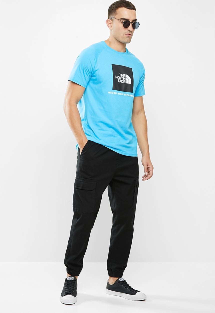 The North Face - Short sleeve raglan redbox tee - blue