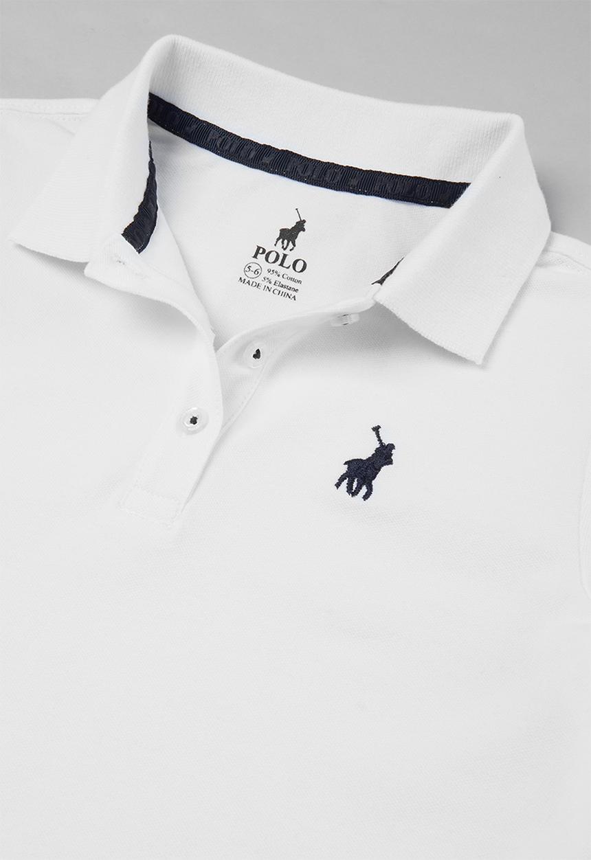 POLO - Girls nina ss golfer - white