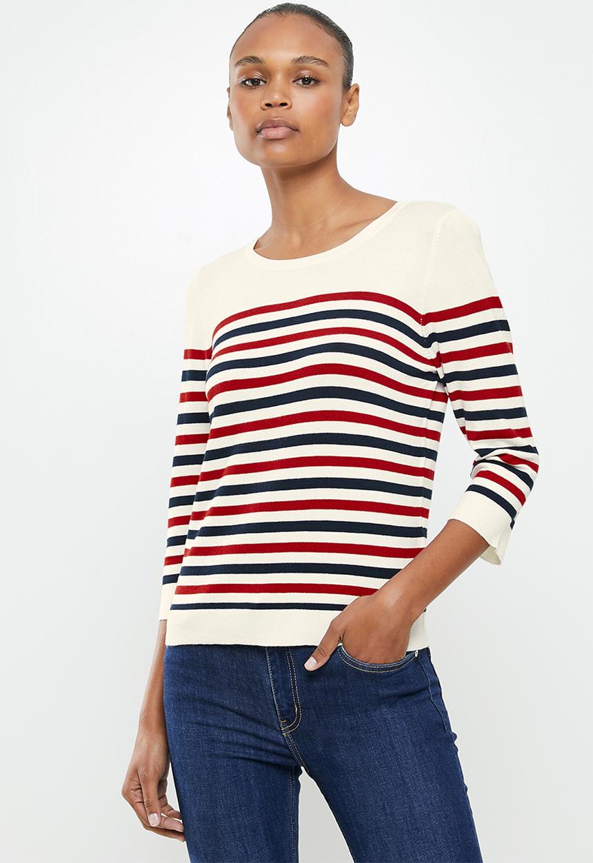 Vero Moda - Lacole 3/4 button back knit - multi