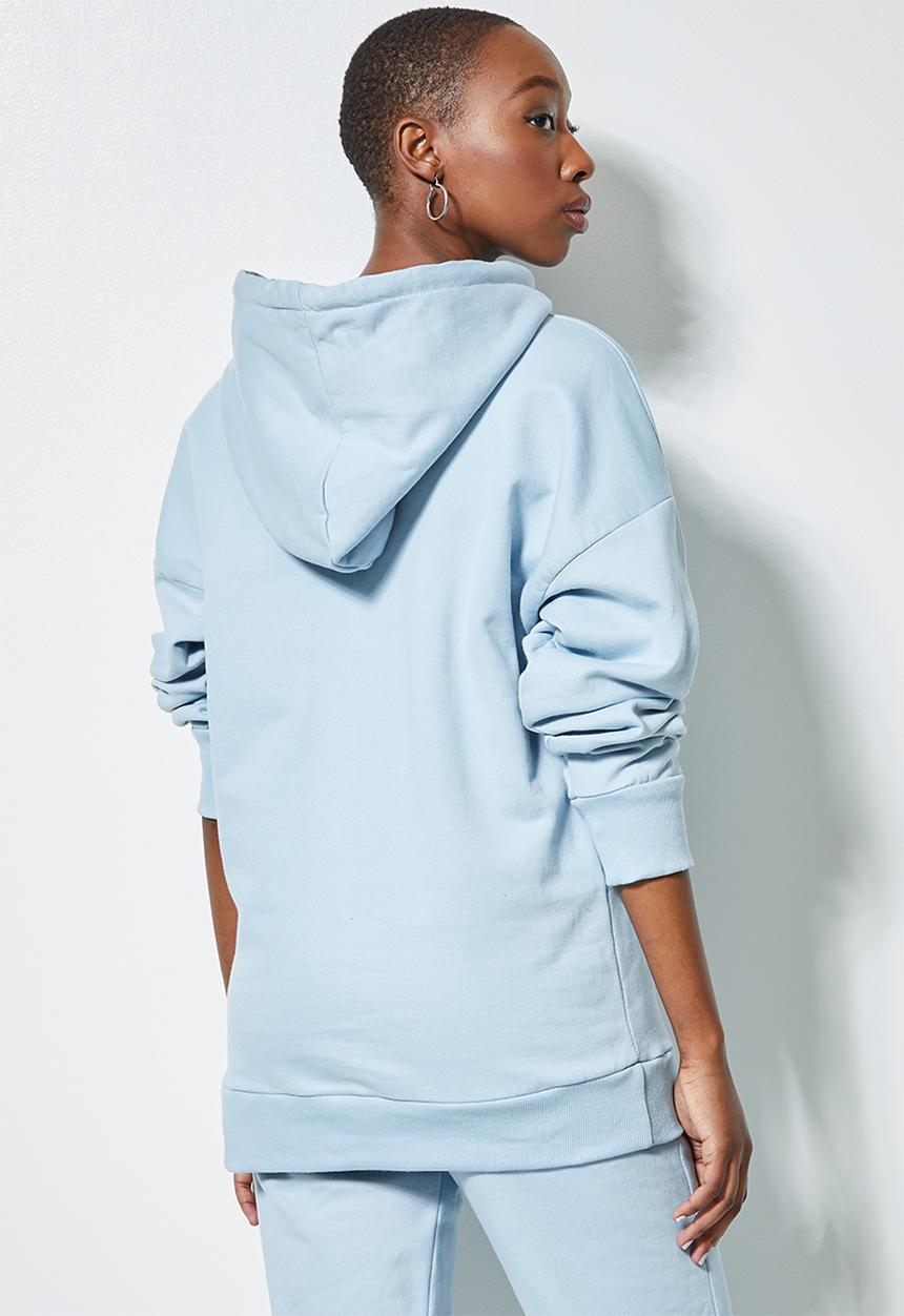 Superbalist - Longline hoodie - ice blue