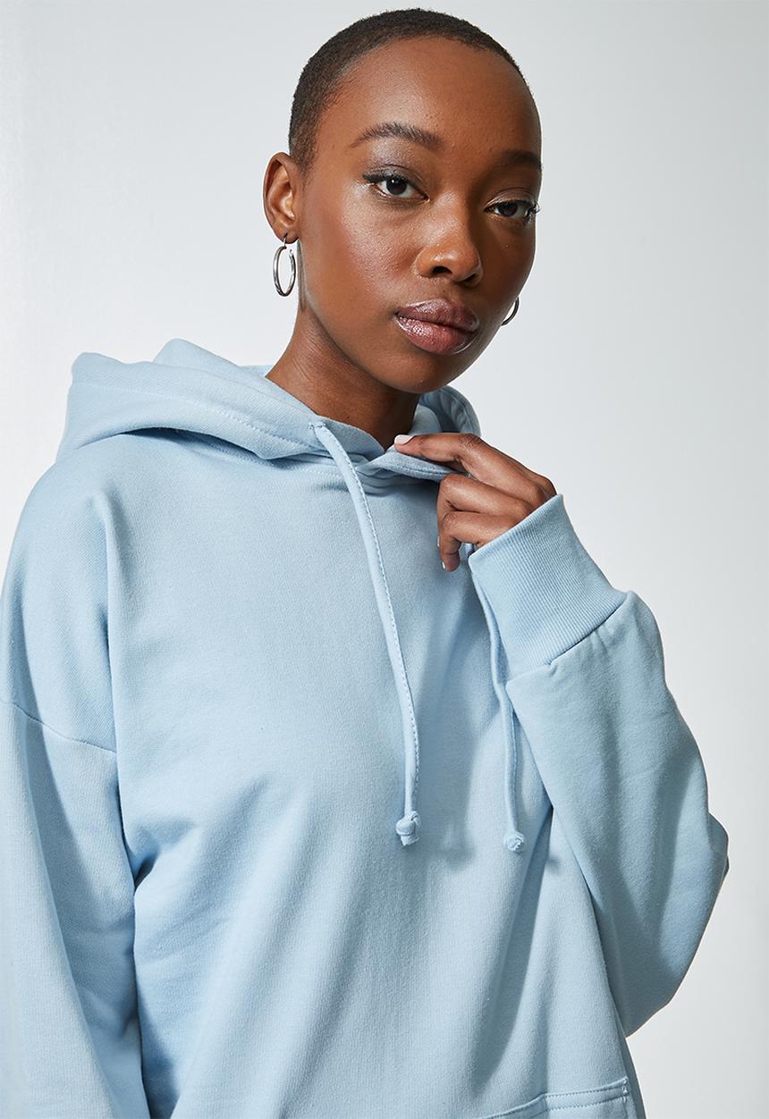 Superbalist - Longline hoodie - ice blue