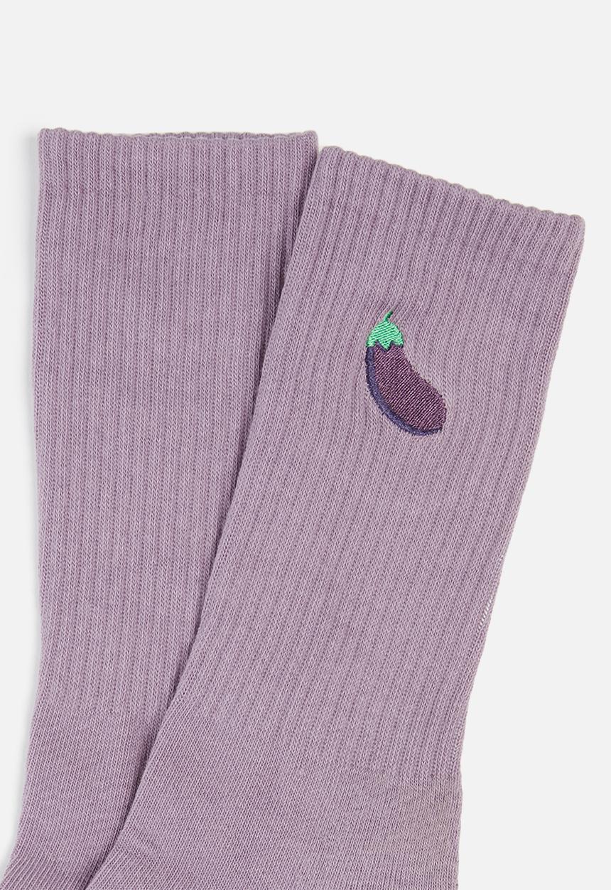 Factorie - Retro ribbed socks - purple