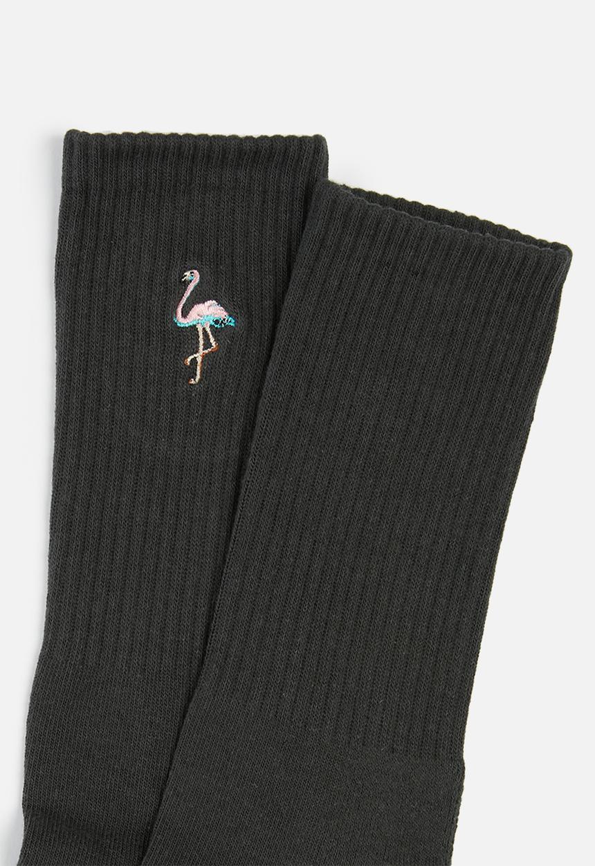 Factorie - Retro ribbed socks - black