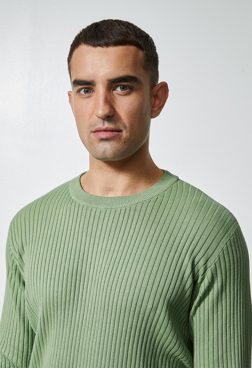 Superbalist - Slim fit ribbed crew neck knit - green