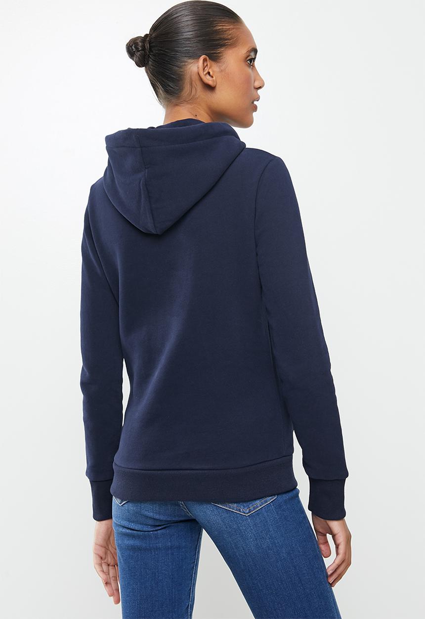 Superdry. - Cl flock hoodie - nautical navy
