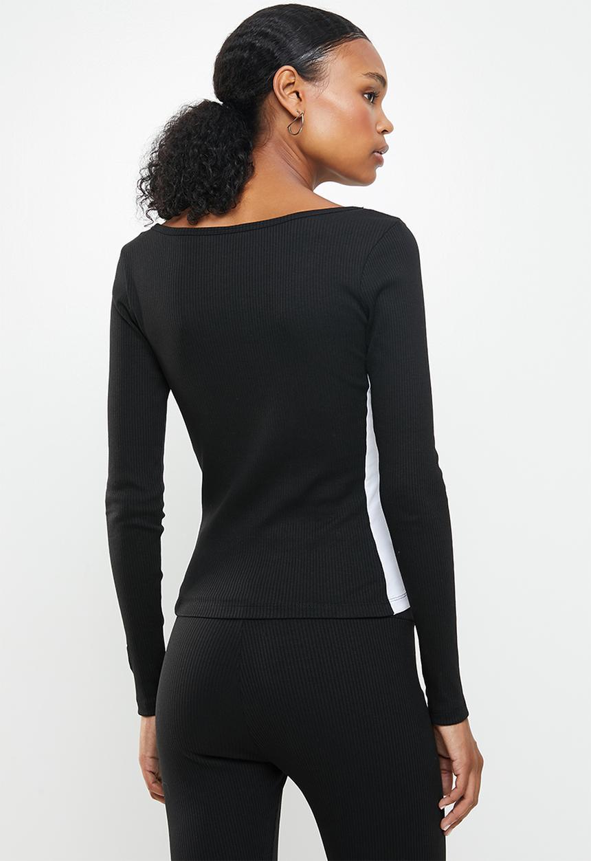 PUMA - Classic rib long sleeve top - black