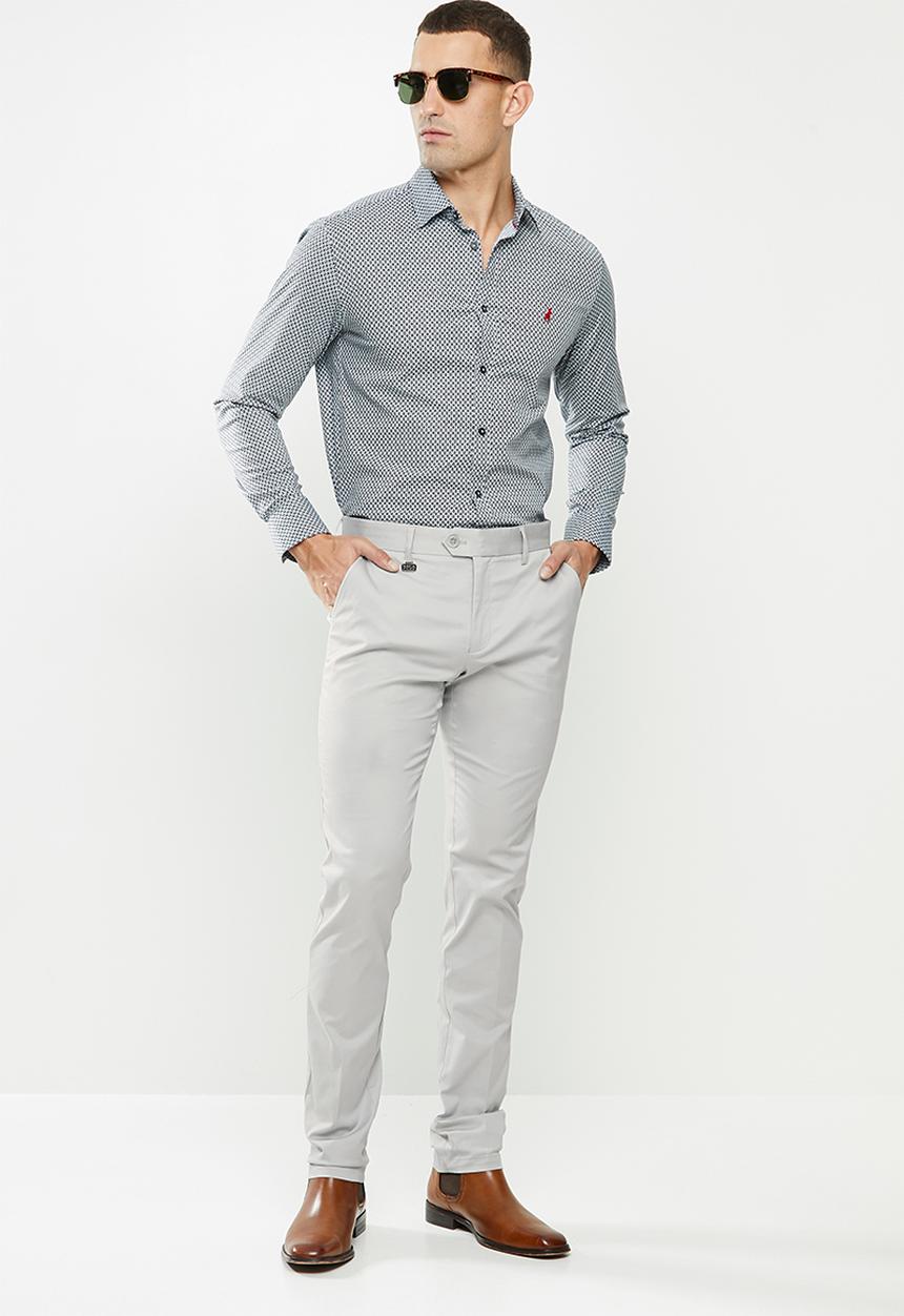 POLO - Mens clayton slim fit formal chino - grey