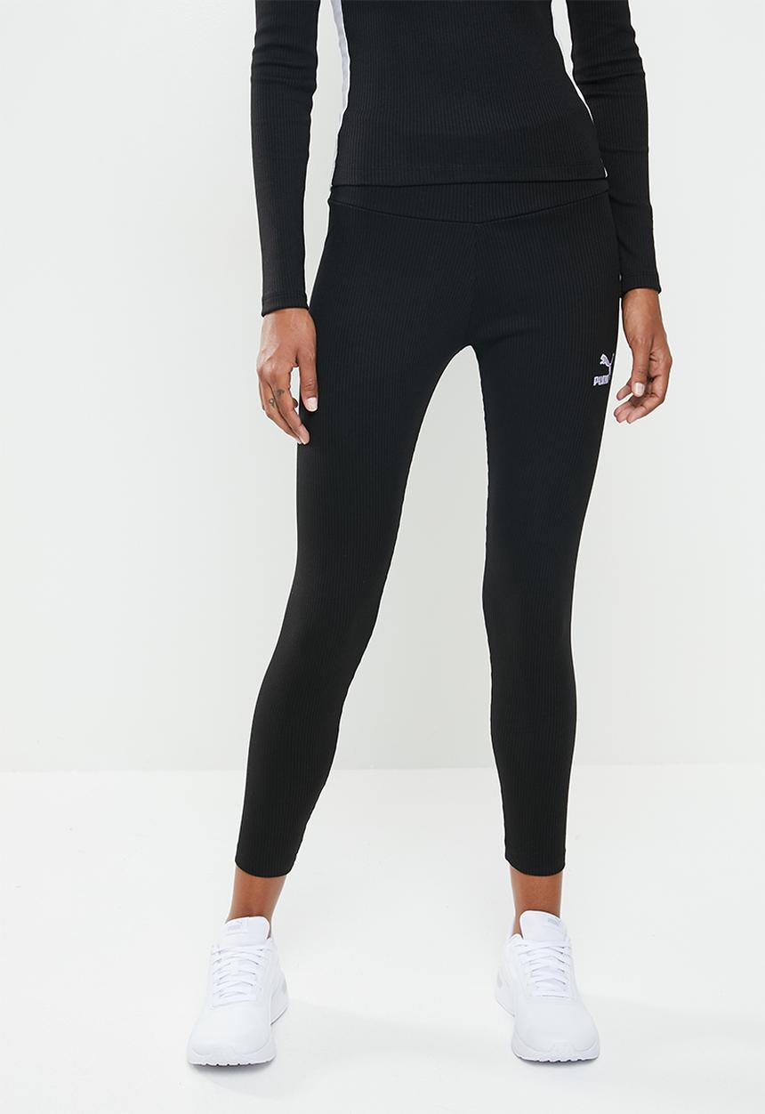 PUMA - Classic hr rib leggings - black