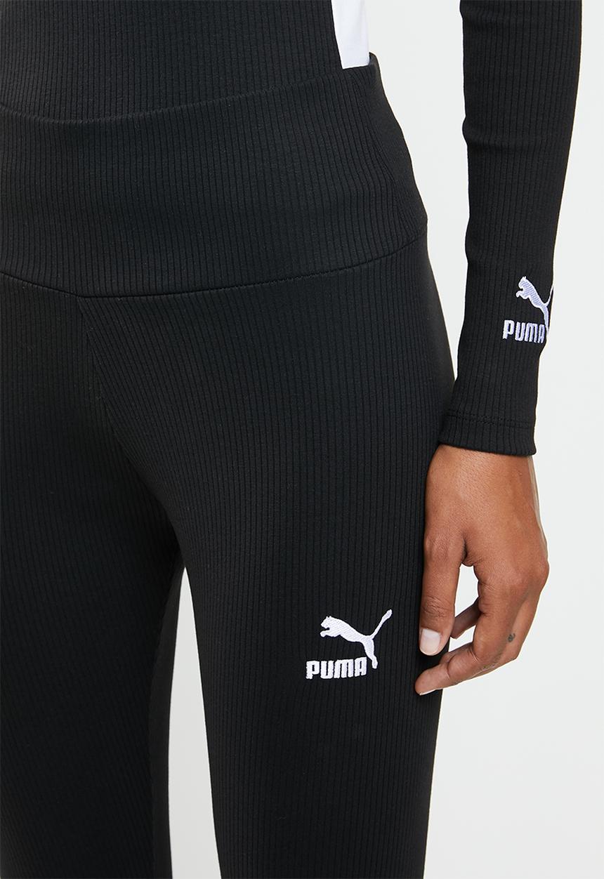 PUMA - Classic hr rib leggings - black