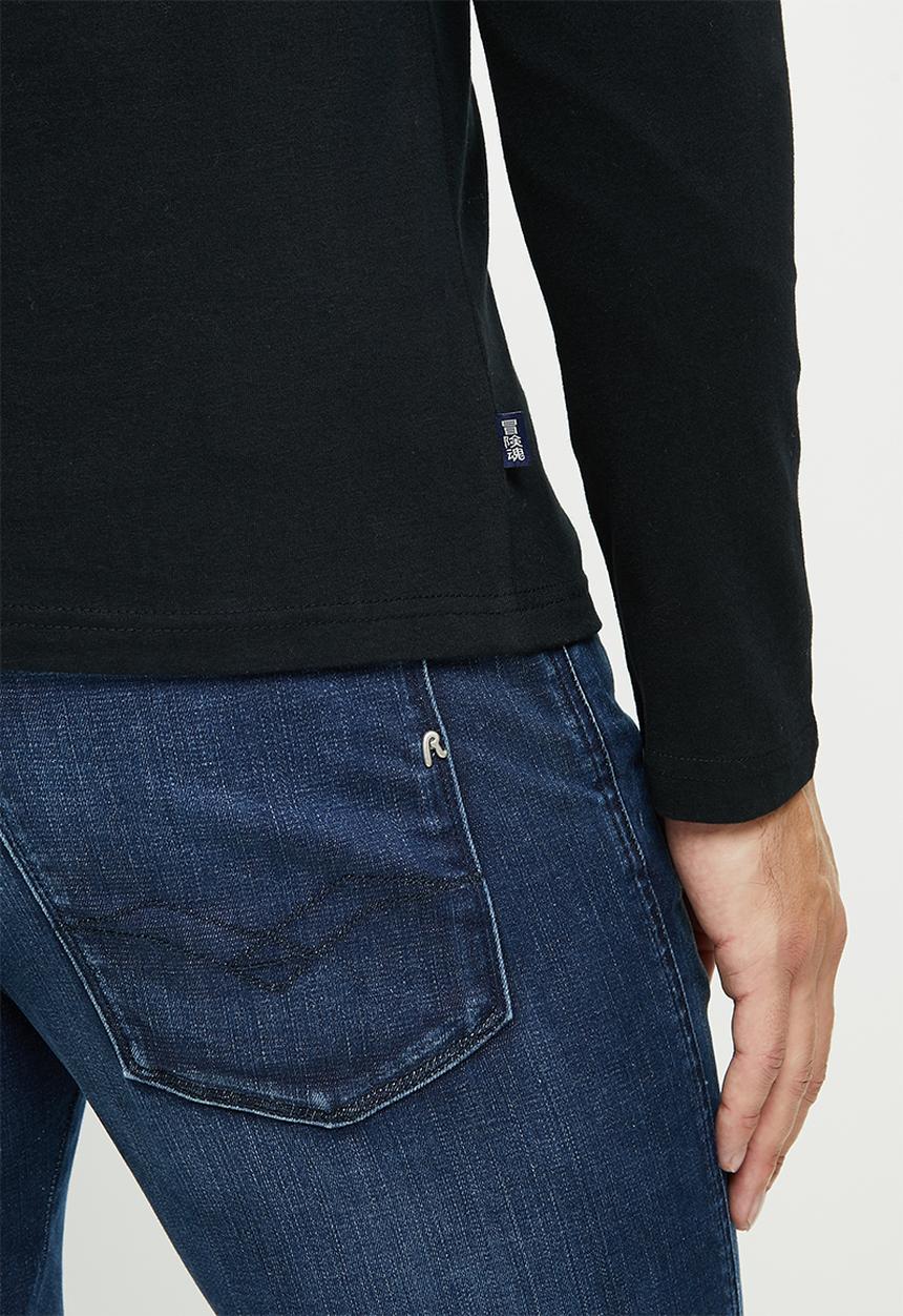 Superdry. - Ol vintage emb ls top - black
