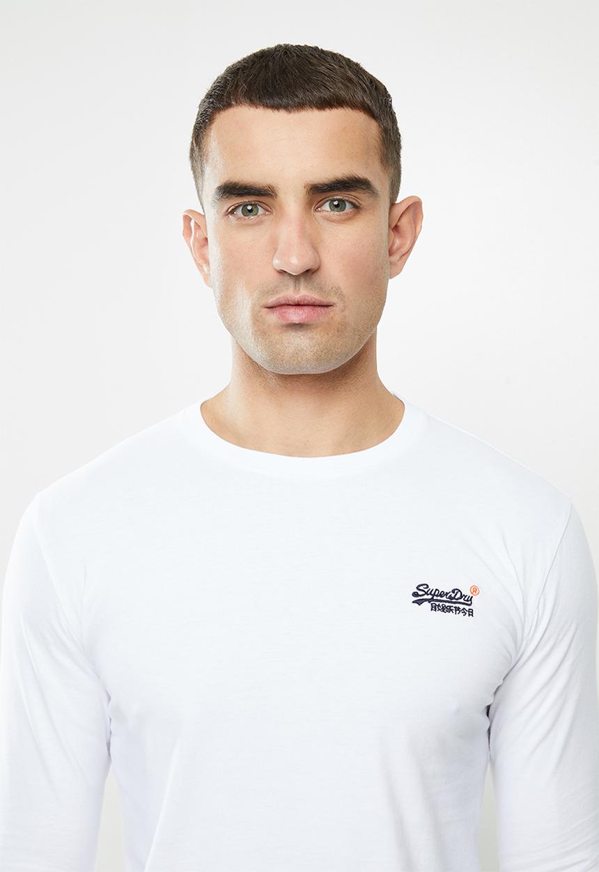 Superdry. - Ol vintage emb ls top - white