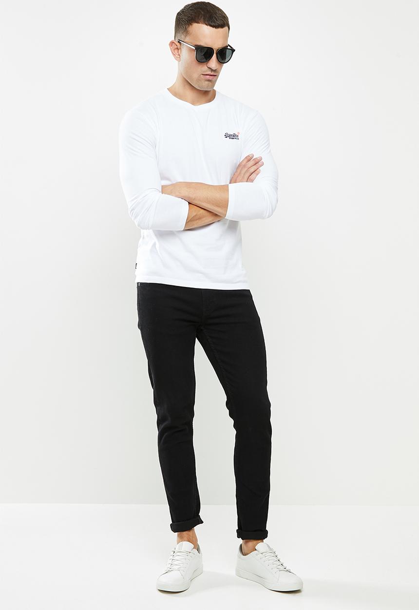 Superdry. - Ol vintage emb ls top - white