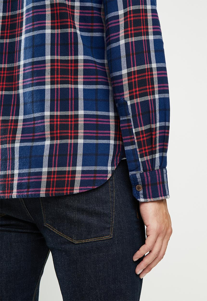 Superdry. - Classic lumberjack shirt - blue & red 