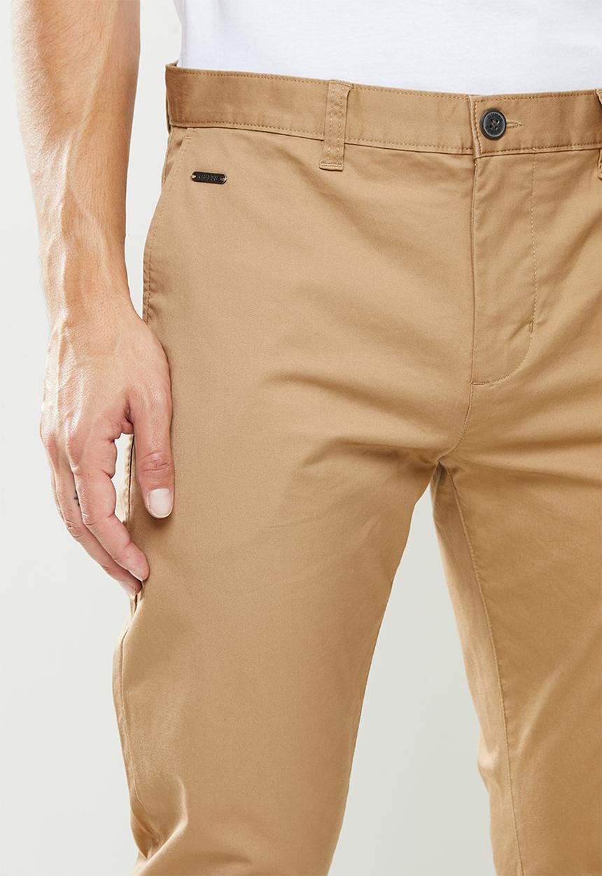 GUESS - Fashion chino pant - brown