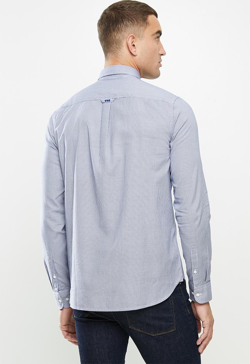 Superdry. - Classic university oxford shirt - white & navy