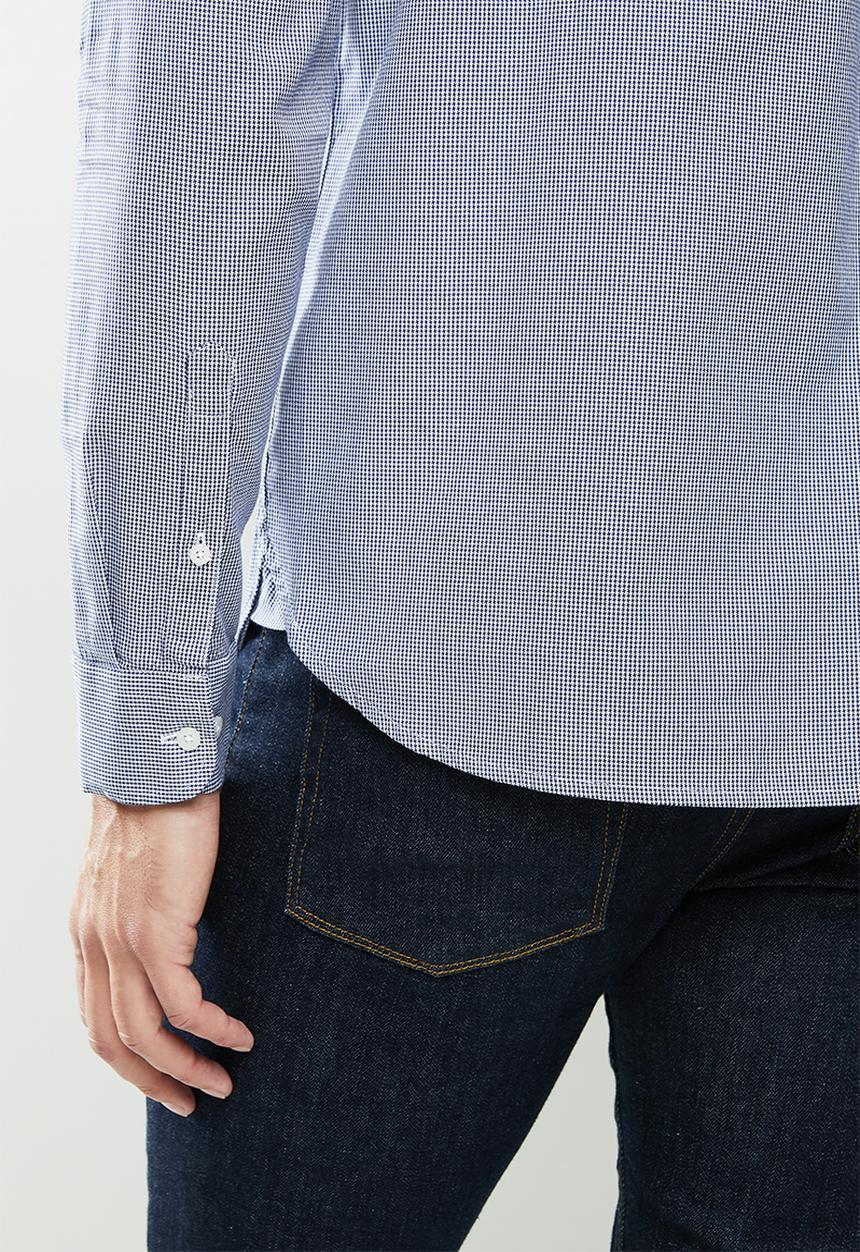 Superdry. - Classic university oxford shirt - white & navy