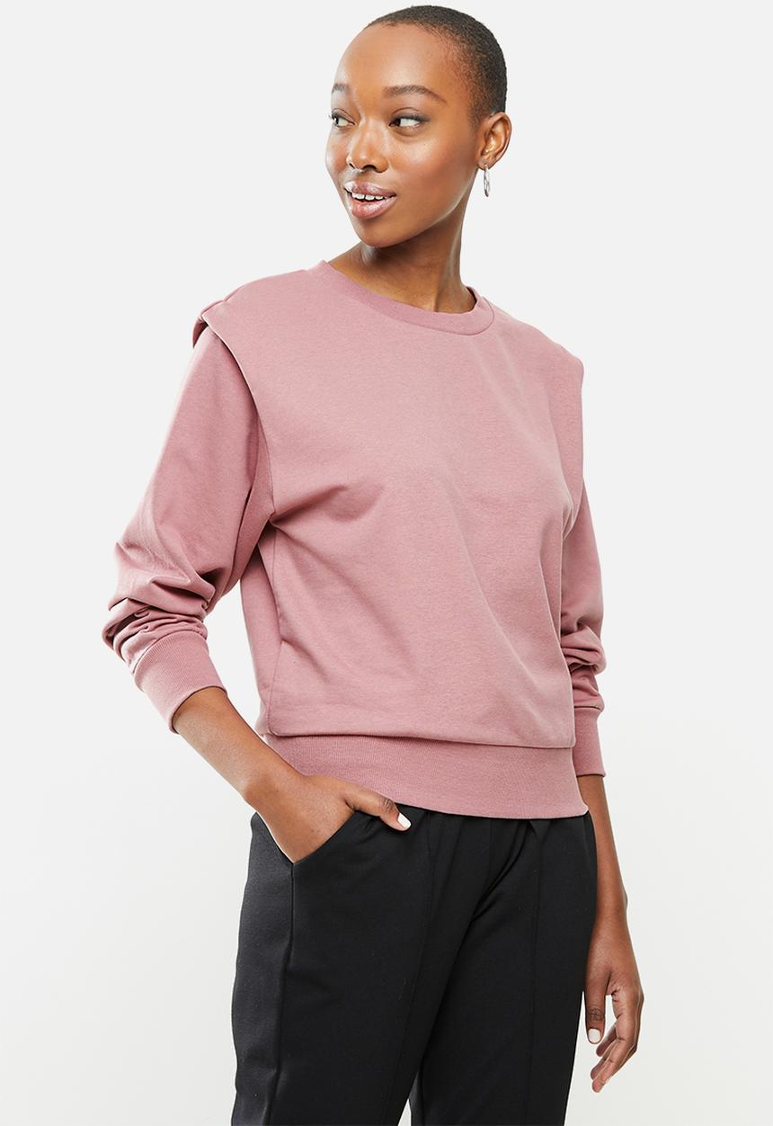 Jacqueline de Yong - Lenka ivy life long sleeve shoulder sweat - mauve