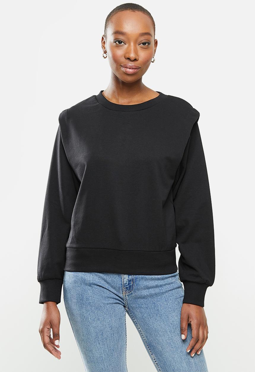 Jacqueline de Yong - Lenka ivy life long sleeve shoulder sweat - black