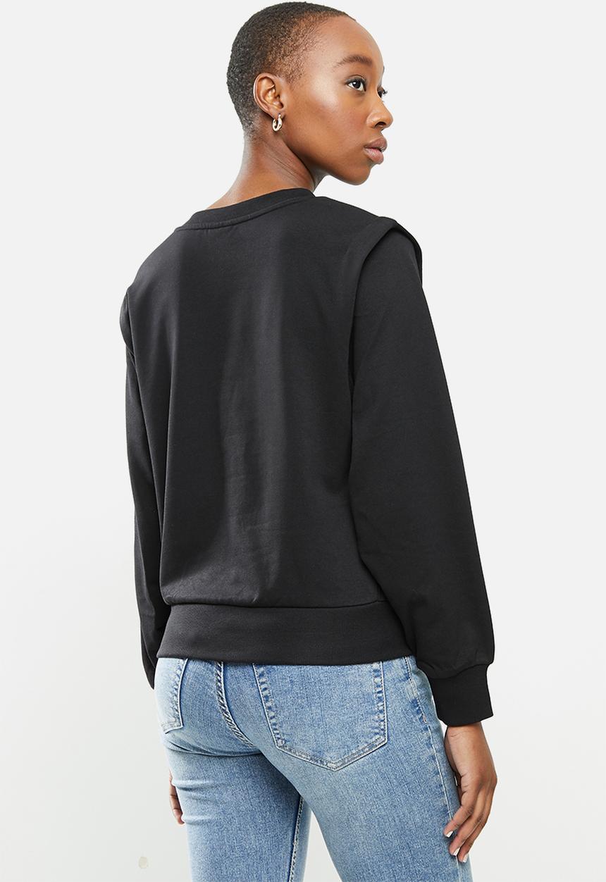Jacqueline de Yong - Lenka ivy life long sleeve shoulder sweat - black