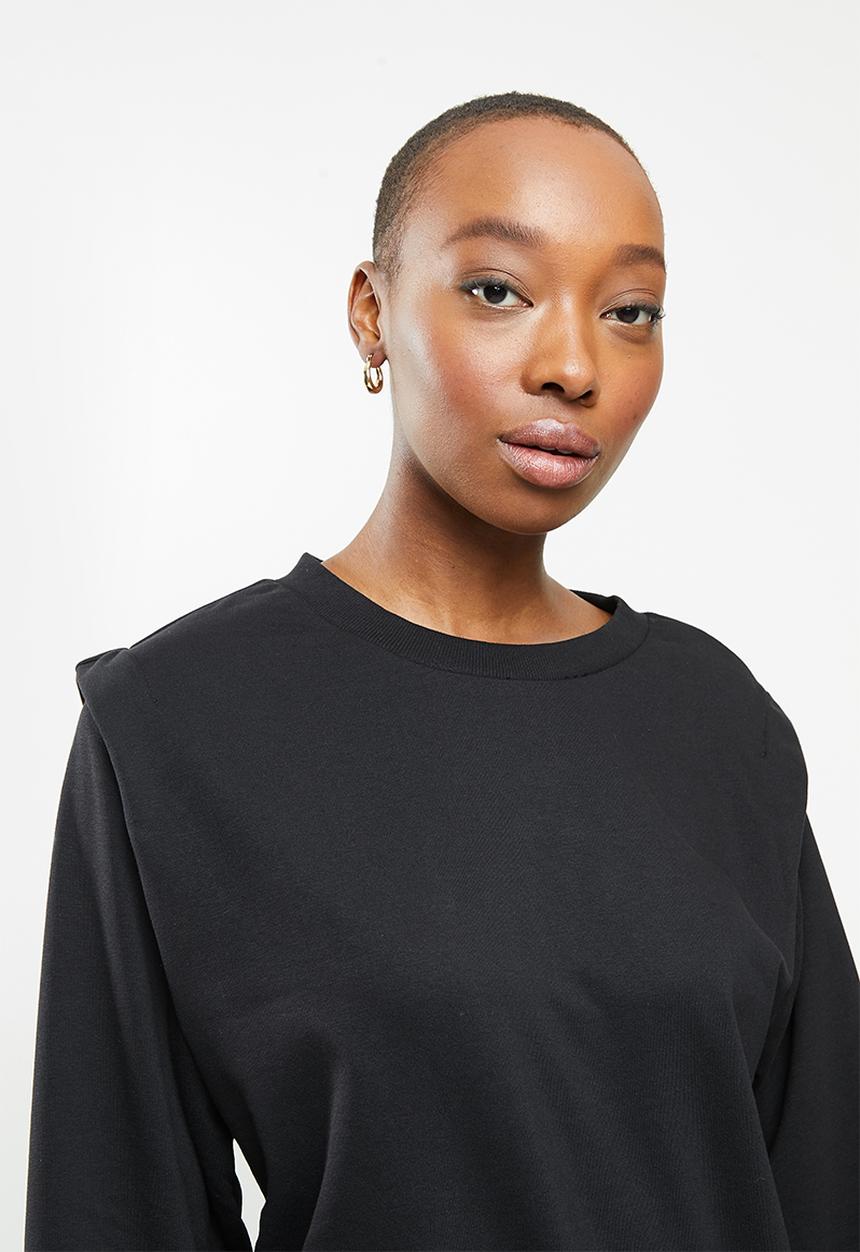 Jacqueline de Yong - Lenka ivy life long sleeve shoulder sweat - black