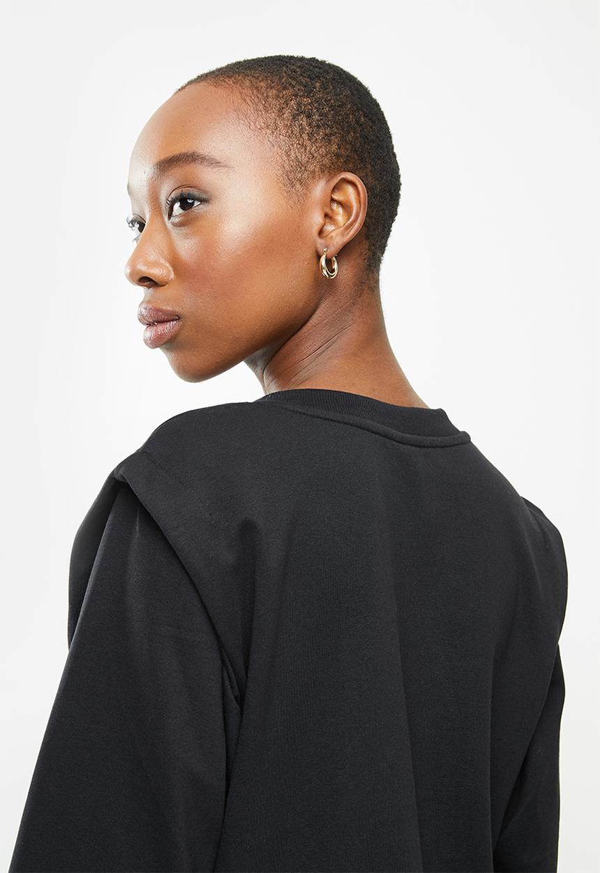 Jacqueline de Yong - Lenka ivy life long sleeve shoulder sweat - black