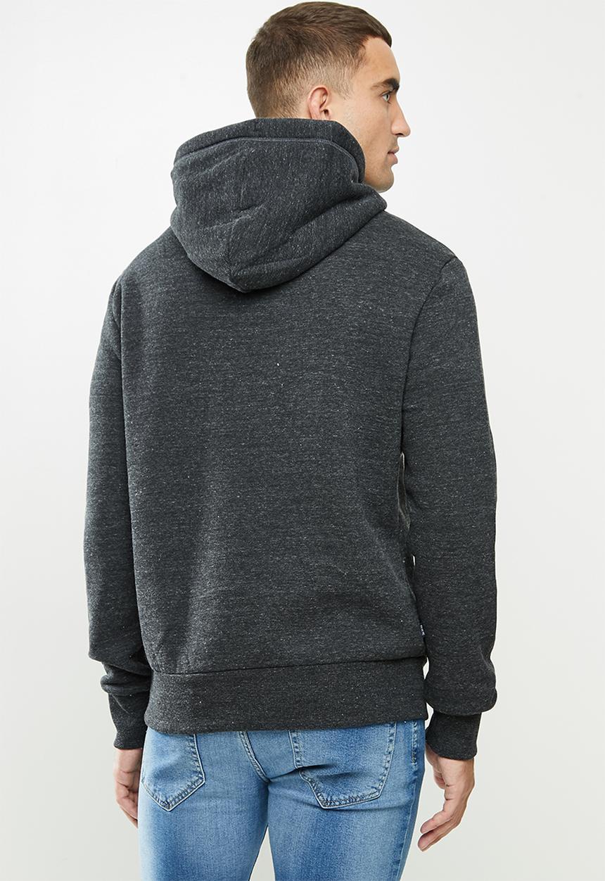 Superdry. - Ol classic hood - charcoal 