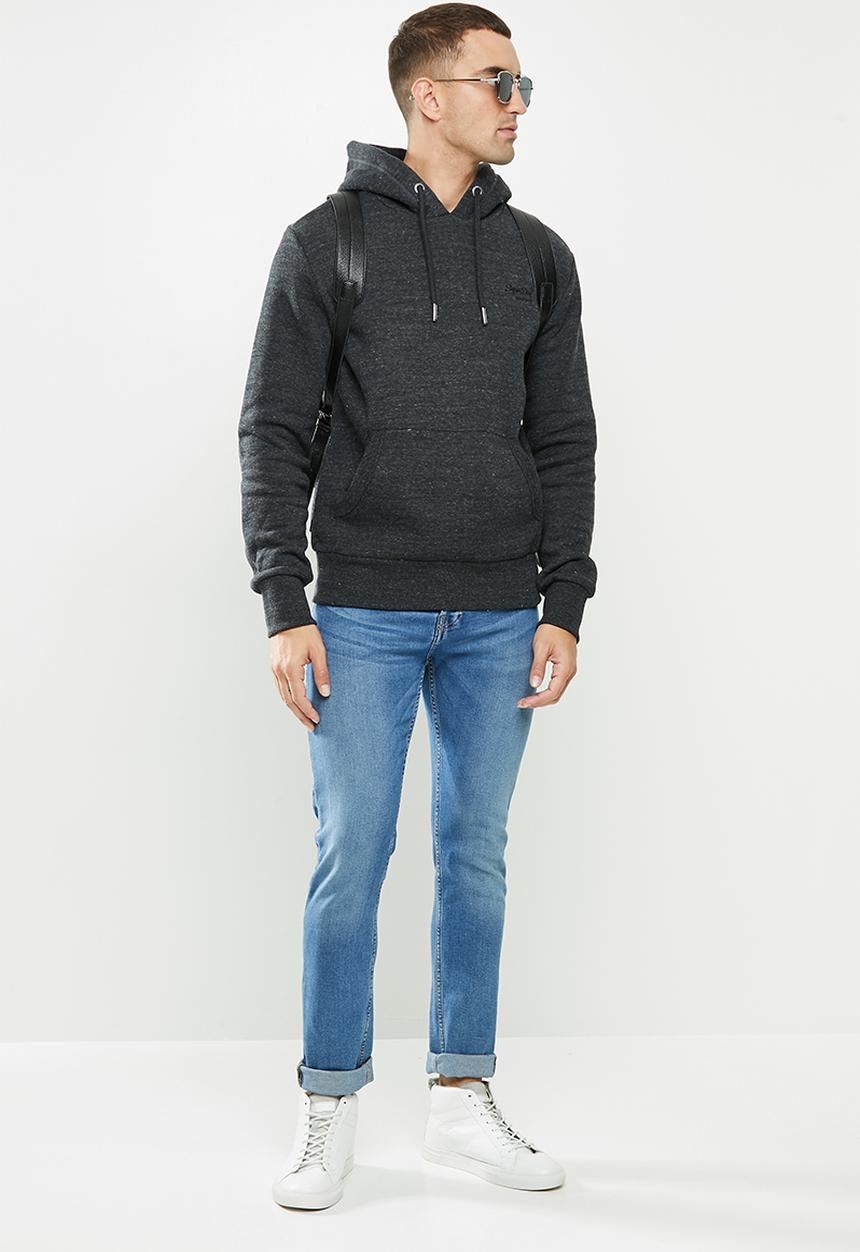 Superdry. - Ol classic hood - charcoal 