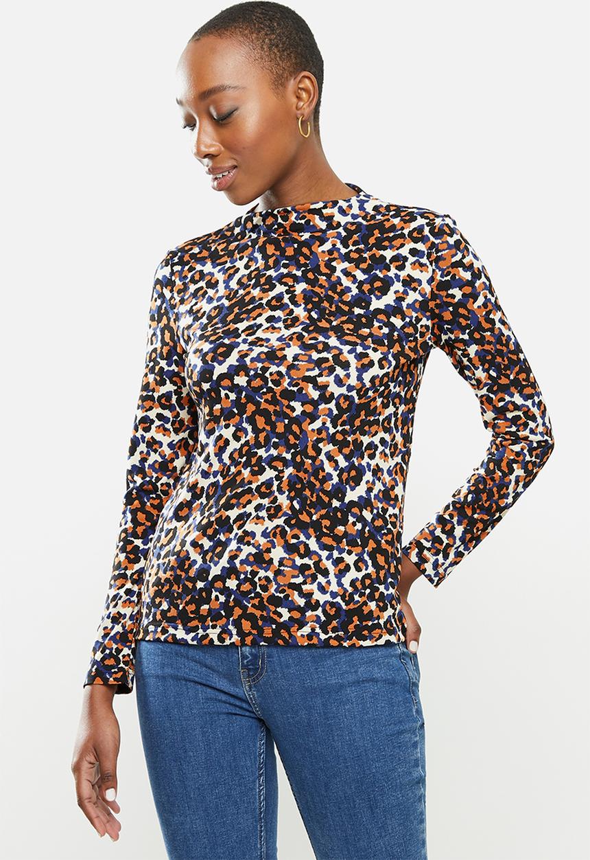 Jacqueline de Yong - Carolyn long sleeve top - multi 