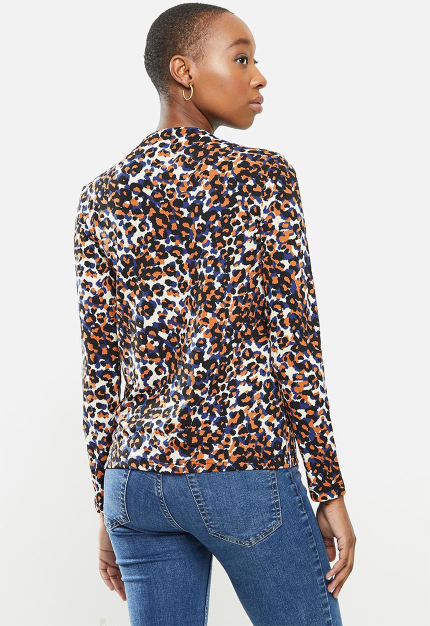 Jacqueline de Yong - Carolyn long sleeve top - multi 
