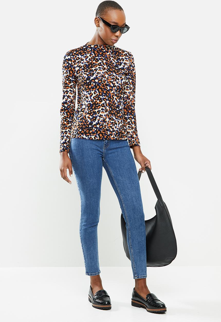 Jacqueline de Yong - Carolyn long sleeve top - multi 
