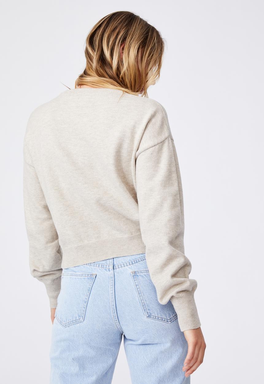 Cotton On - Ultimate crew pullover - taupe marle