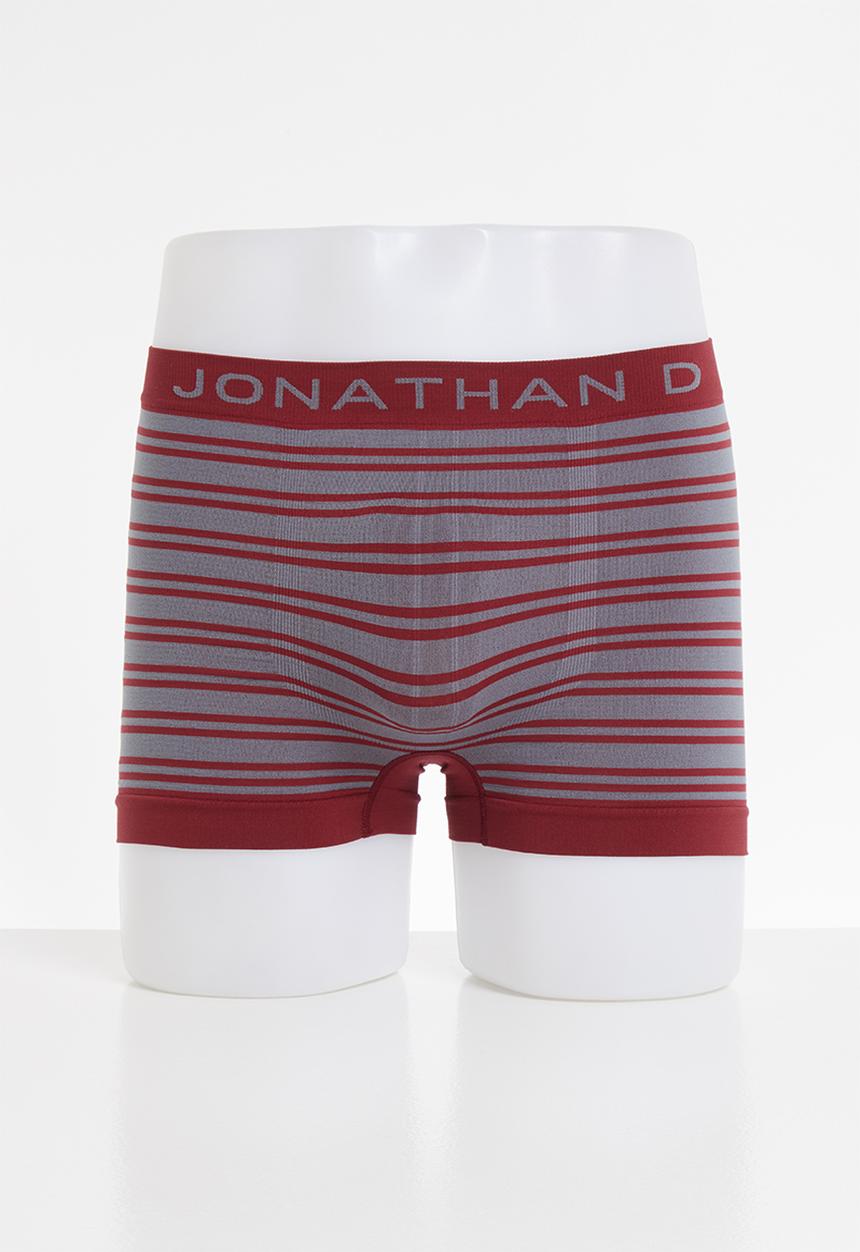 Jonathan D - Men's 2-pack seamless briefs - burgundy & grey 