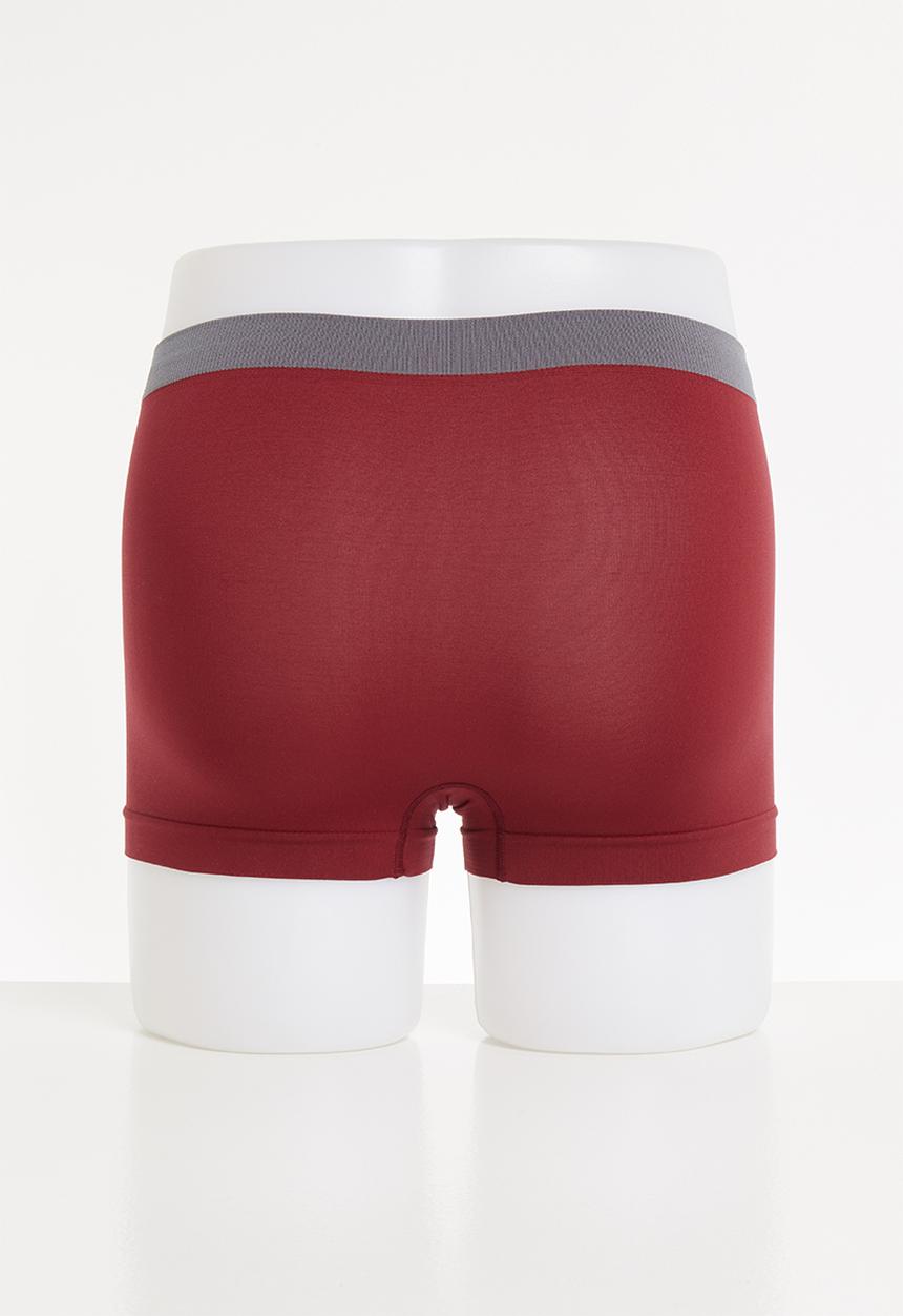 Jonathan D - Men's 2-pack seamless briefs - burgundy & grey 