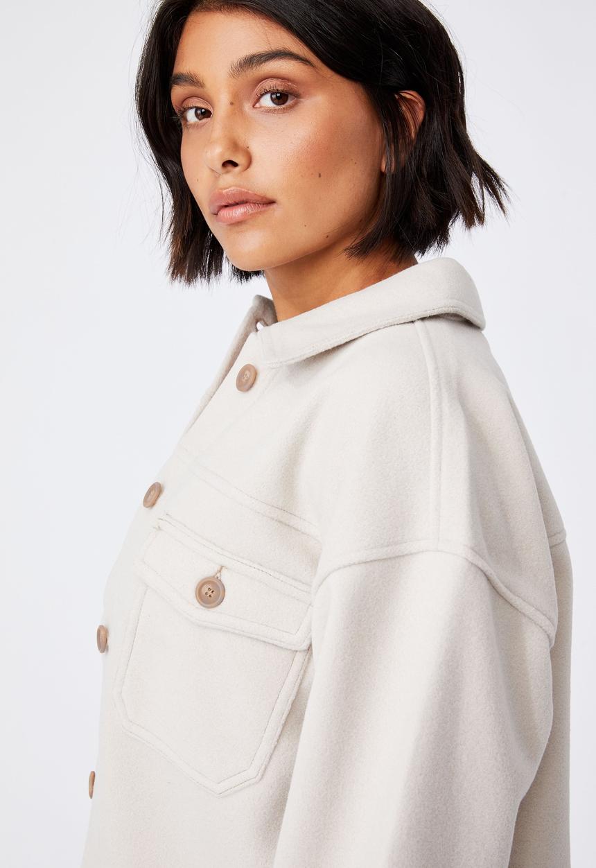 Cotton On - The trucker shacket - natural