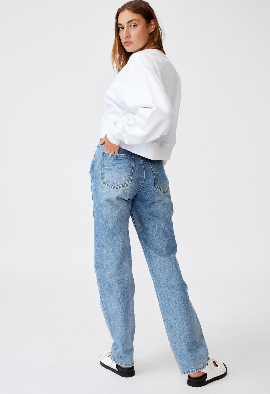 Cotton On - Classic cropped crew - white