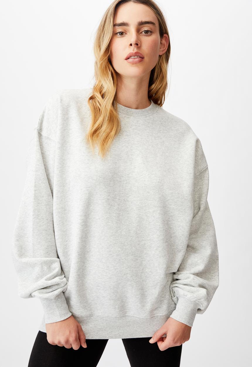 Cotton On - Classic crew - light grey marle