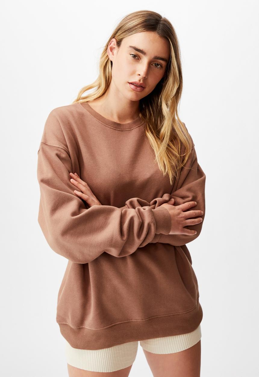 Cotton On - Classic crew - cocoa bean