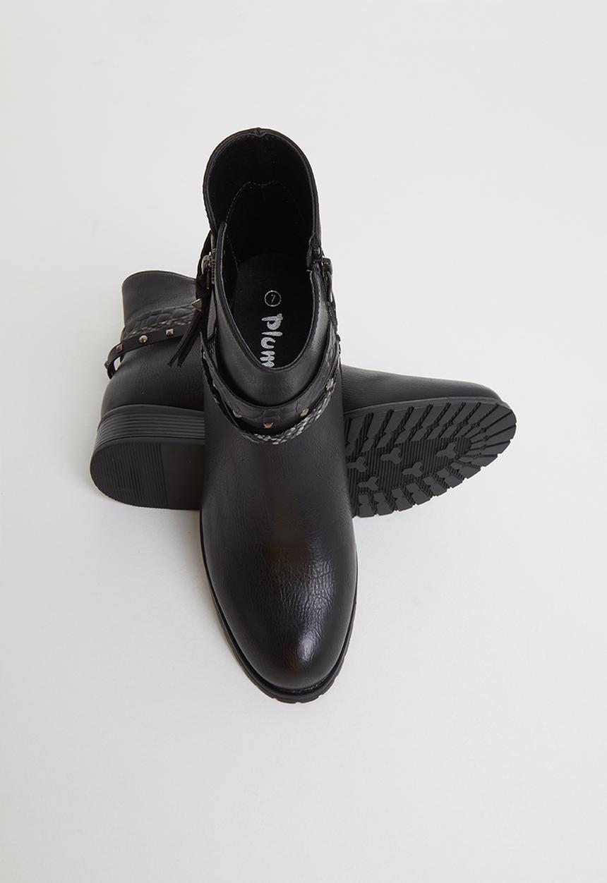 Plum - Romy ankle boot - black