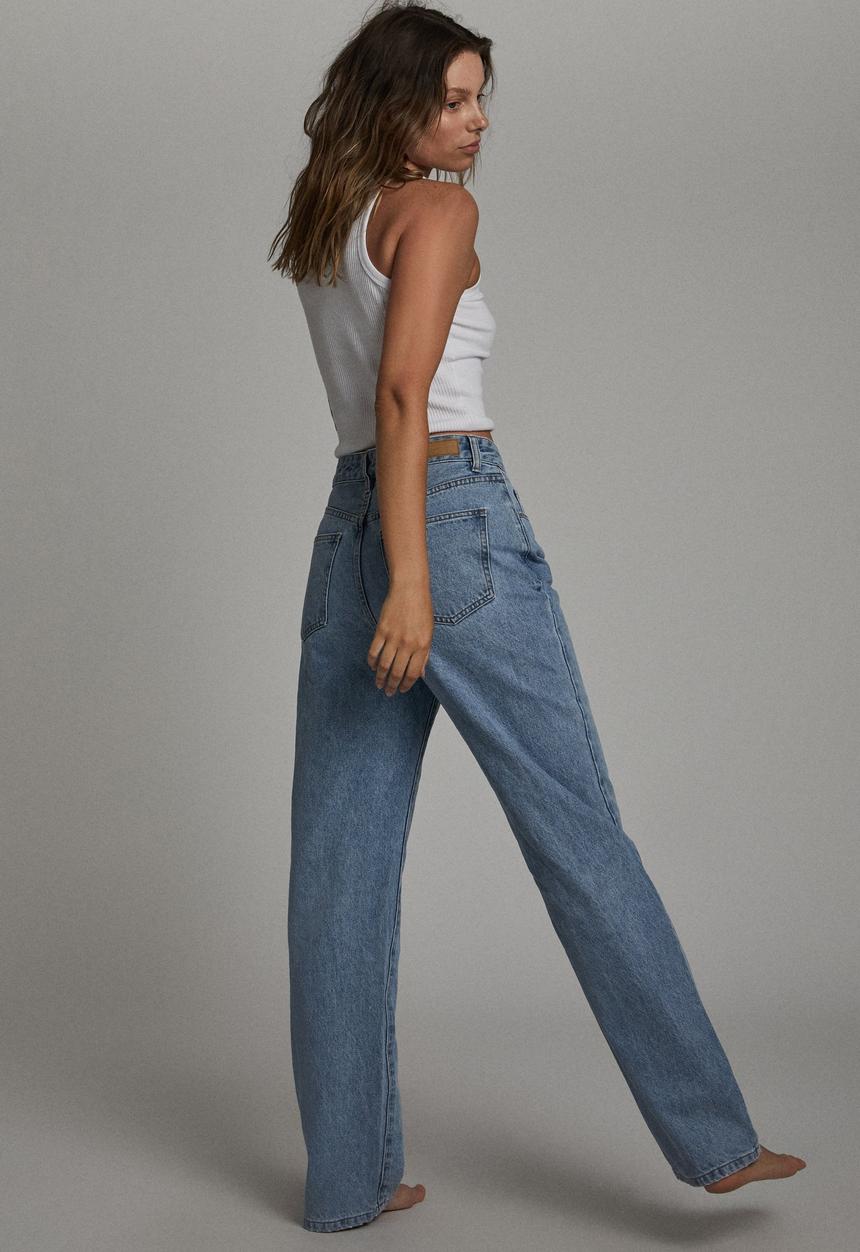 Cotton On - Baggy straight jean - flynn blue