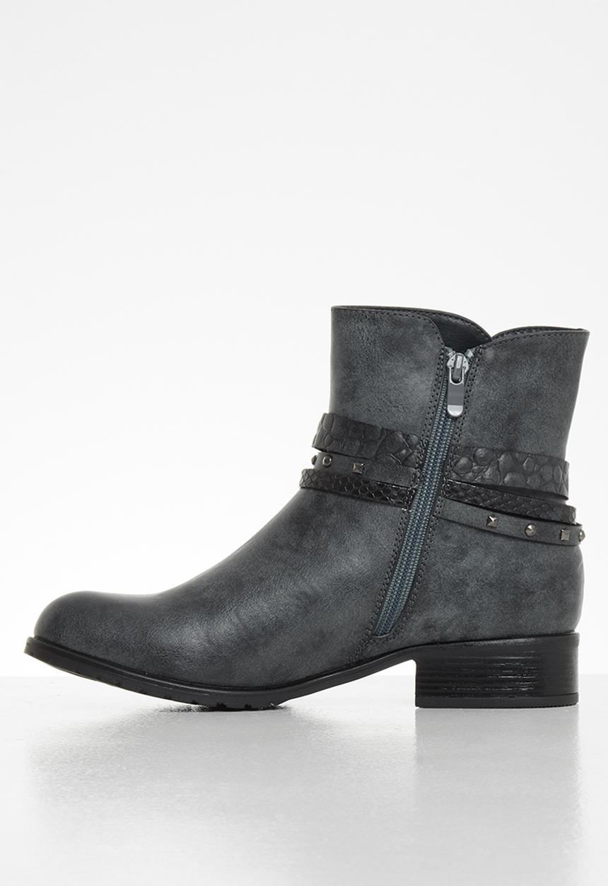 Plum - Romy ankle boot - grey-navy