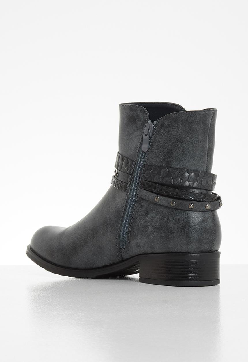 Plum - Romy ankle boot - grey-navy