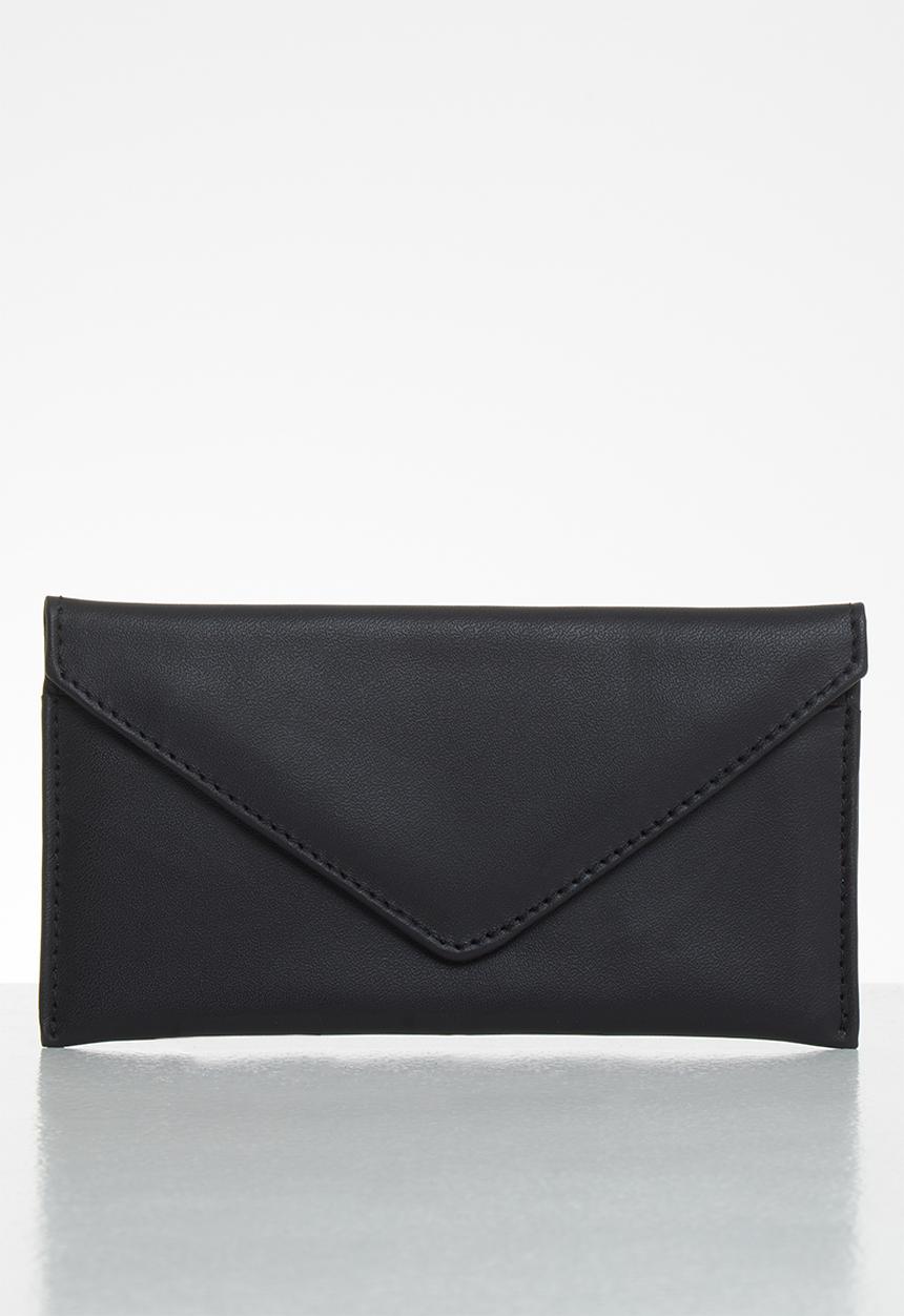 Superbalist - Leather clutch purse - black