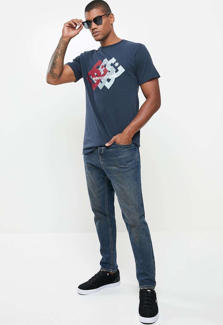 DC - Logo ballad short sleeve tee - navy