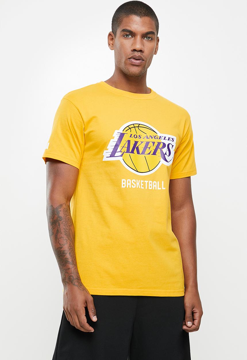 NBA - Icon lakers straight hem printed T-shirt - yellow