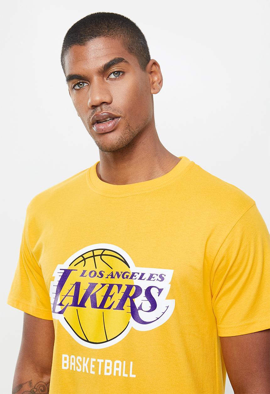 NBA - Icon lakers straight hem printed T-shirt - yellow
