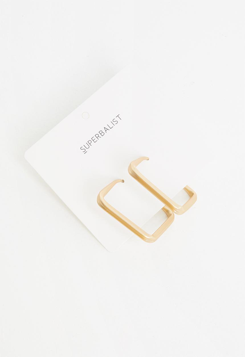 Superbalist - Square hoop earrings - gold