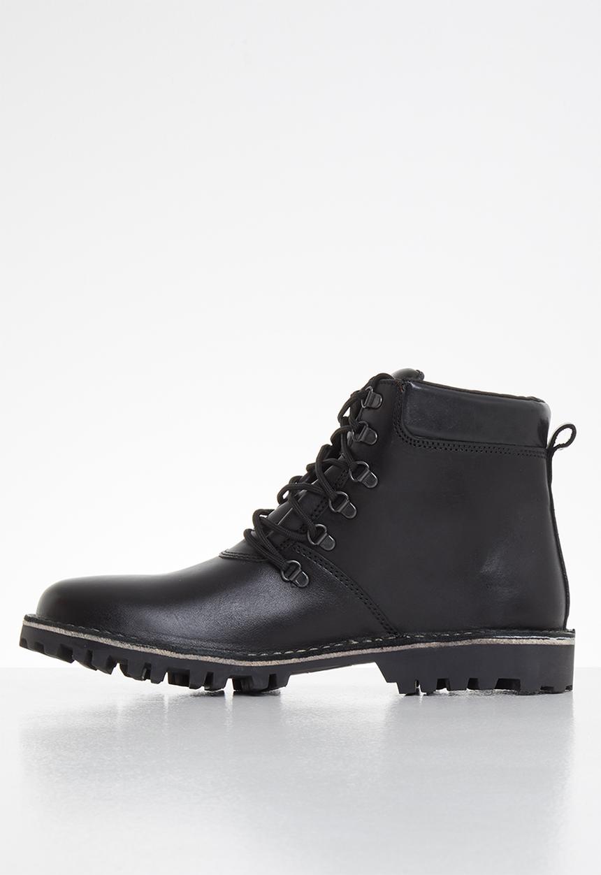 Superbalist - Marvin leather lace-up boot - black