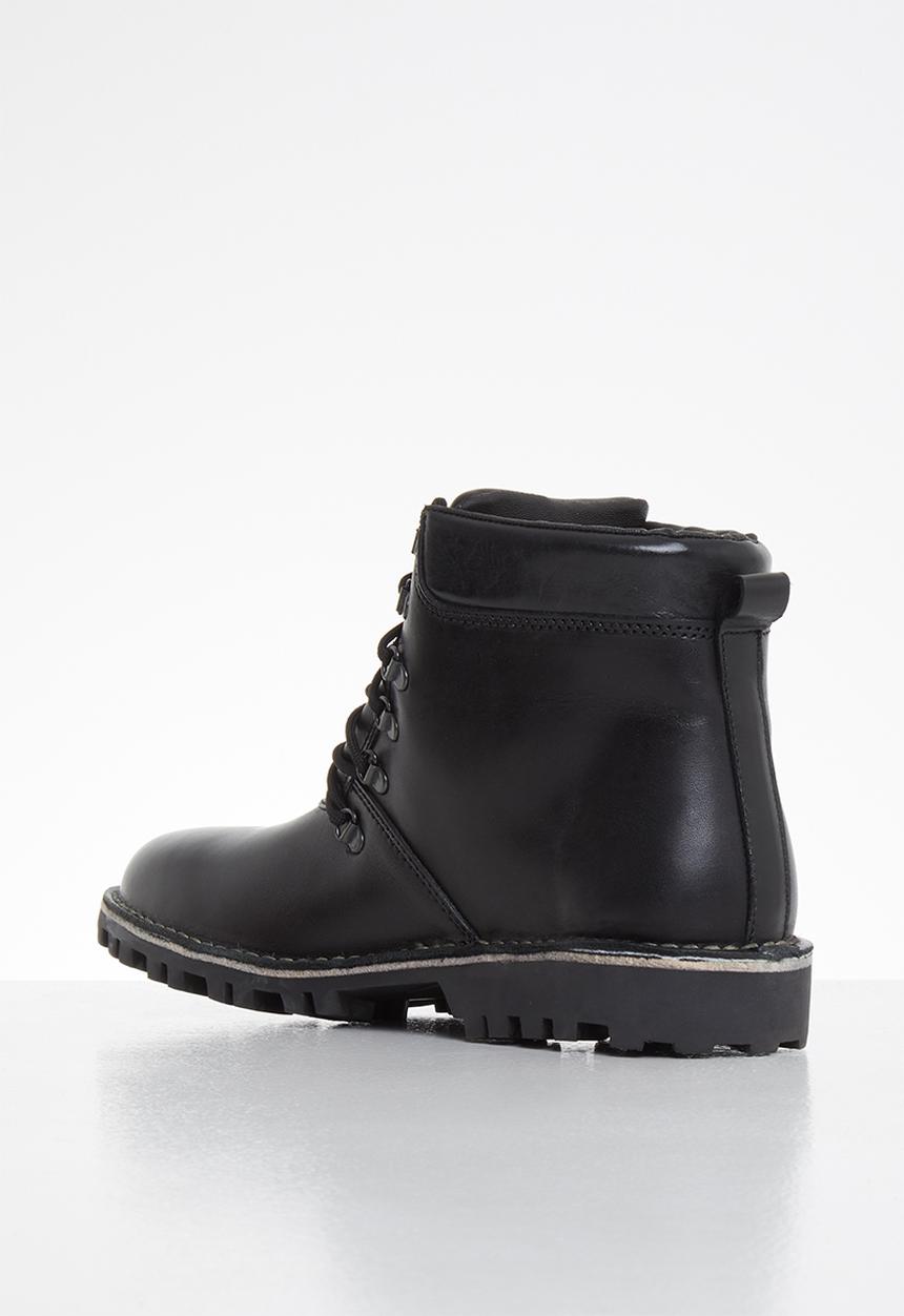 Superbalist - Marvin leather lace-up boot - black